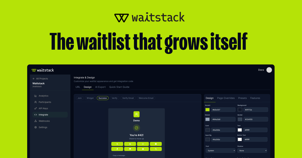 WaitStack - Developer-First Waitlist Platform